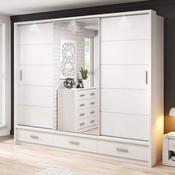 Alpha Sliderobe 2.5m with Led Lights - White image