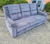 Perth Fabric 3 Seater Recliner Sofa - Charcoal image