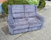 Perth Fabric 2 Seater Recliner Sofa - Charcoal image