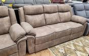Lucan Fabric Manual Recliner Suite 3+2 - Brown image