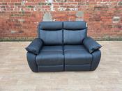 Decadence Leather 2 Seater Sofa - Black