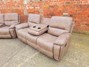 Oxford Fabric Recliner Suite 3+1+1 - Sand Stone image