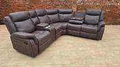 Stanley Fabric Corner Sofa - Espresso  image