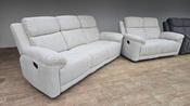 Benson Fabric Manual Recliner 3+2 Sofa - Cream