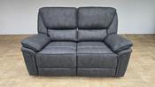 Edwardo Grey Fabric 2 Seater Recliner Sofa - Charcoal image