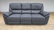 Edwardo Grey Fabric 3 Seater Recliner Sofa - Charcoal image