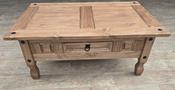 Corona Coffee 1 Drawer Table - Distressed Waxed Pine (FLOOR MODEL - Sold as seen) image