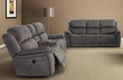 Washington Fabric Power Recliner Sofa 3+2 - Light Grey image