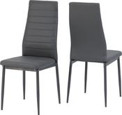 Abbey Faux Leather Chair - Grey (Sold in Pairs) image