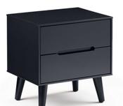 Alicia 2 Drawer Bedside - Anthracite