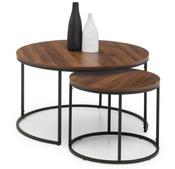 Bellini Round Nesting Coffee Table - Walnut image