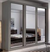Boston 3 Door Sliding Wardrobe 2.5m - Grey  image
