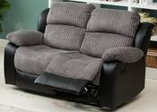 California Fabric 2 Seater Sofa - Grey / Black image