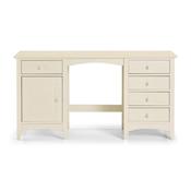 Cameo Twin Pedestal Dressing Table - Stone White