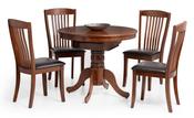 Canterbury Rubberwood Round  Dining Set 4 Chairs