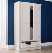 Clermont 2 Door 1 Drawer Wardrobe 1.1m - Light Grey image