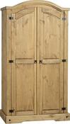 Corona 2 Door Wardrobe 1.04m - Distressed Waxed Pine image