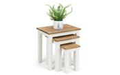 Coxmoor Nest of 3 Tables - White &amp; Oak