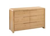 Curve Oak 6 Drawer Chest image