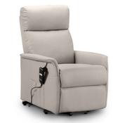 Helena Faux Leather Rise &amp; Recliner - Pebble