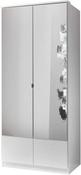 Imago 2 Door 2 Drawer 0.9m Mirrored Wardrobe - WHITE image