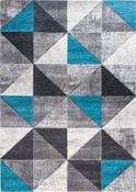 Impulse Triad Rug 67x120 - Black / Teal image