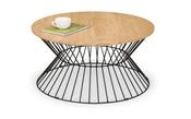 Jersey Round Wire Coffee Table - Oak