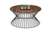 Jersey Round Wire Coffee Table - Walnut image