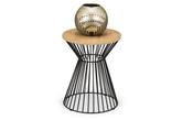 Jersey Round Wire Lamp Table - Oak