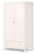 Maine 2 Door Combination Wardrobe 0.97m - Surf White