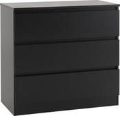 Malvern 3 Drawer Chest - Black image