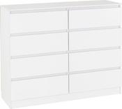 Malvern 8 Drawer Chest - White image