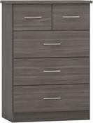 Nevada 3+2 Drawer Chest - Black Wood Grain image