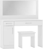 Nevada Vanity/Dressing Table Set - White Gloss