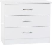 Nevada 3 Drawer Chest - White Gloss image