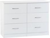 Nevada 6 Drawer Chest - White Gloss image