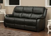 Parker Leather 3 Seater Sofa - Black image