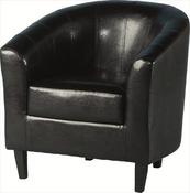 Tempo Faux Leather Tub Chair - Black image