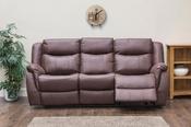 Walton Fabric 3 Seater Recliner Sofa 3RR - Brown image