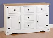 Corona 2 Door 5 Drawer Sideboard - White (FLOOR MODEL - Sold as seen) image