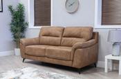 Abbie Fabric 3 Seater - Saddle image