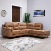 Abbie Fabric Corner Sofa RHF - Saddle