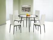 Acodia PU Chairs with White PU &amp; Black Frame (Sold in 4s)