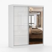 Alden Mirrored Sliding 1.83m Wardrobe - White image