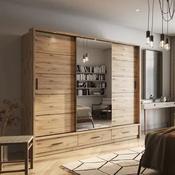 Alpha Large Sliderobe 2.5m with Led Lights - Artisan Oak image