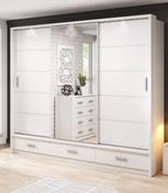 Alpha Sliderobe 2.5m with Led Lights - White image
