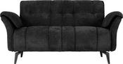 Amalfi Fabric 2 Seater Sofa - Black image