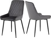 Avery Chair (Box of 2) - Grey Velvet