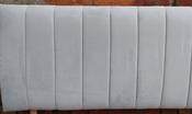 Ballygalley Fabric Double 4ft 6in Vertical Lined Headboard 24" - Silver image