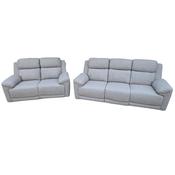 Benson Fabric Manual Recliner 3+2 Sofa - Light Grey
